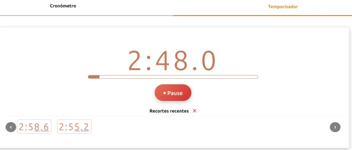 Cronômetro regressivo online em tela cheia